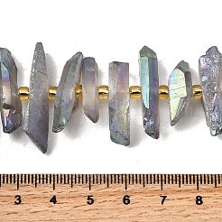 Гальванизировать природный кристалл кварца бусы пряди&nbsp;G-F800-B12