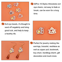 36 шт. 18 стиля стойки с покрытием из светло-золотого сплава&nbsp;ENAM-PH0001-88