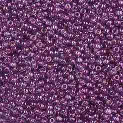 TOHOラウンドシードビーズ  日本製シードビーズ  （205)ゴールド光沢ダークアメジスト  8/0  3mm  穴：1mm  約10000個/ポンド&nbsp;SEED-TR08-0205