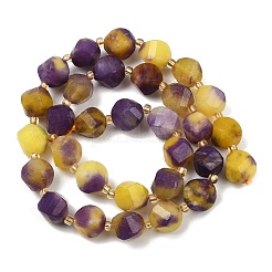 Окрашенные бусины пряди природного нефрита G-U023-A20-01H