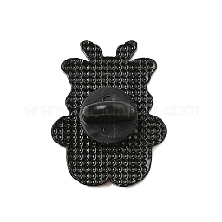 クリスマステーマの亜鉛合金エナメルピン バックパック 服用ブローチ  鹿  27x21mm&nbsp;JEWE-R003-01EB-03