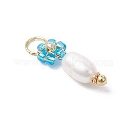 Подвески-цветы из стеклянных бусинок PALLOY-MZ00679