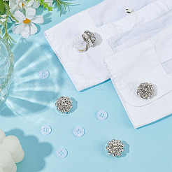 8 шт. запонки из латуни со стразами&nbsp;KK-ME0003-84S