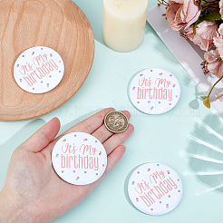 4 broche en fer blanc « C'est mon anniversaire »&nbsp;JEWB-CN0001-12A