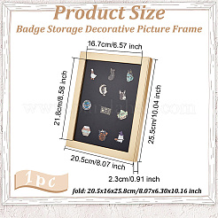Rechteckiger Fotorahmenständer aus Holz und Kunststoff&nbsp;DJEW-WH0072-13C-03
