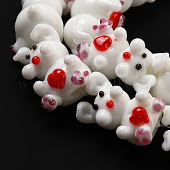 Бусы лэмпворк ручной работы LAMP-L079-02B