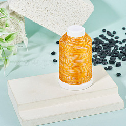1 rouleau de cordon rond en polyester ciré teint en dégradé de couleurs&nbsp;YC-TADJ0001-03D