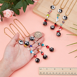 6 шт. 6 стиля бусины ручной работы в технике лэмпворк подвесное украшение HJEW-AR00015