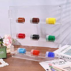 Caja de almacenamiento de pared de acrílico transparente de 3 nivel&nbsp;AJEW-WH0709-627