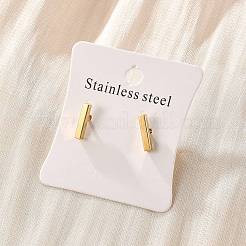 Серьги-гвоздики из нержавеющей стали 304 с кубическим ионным покрытием (IP)&nbsp;EJEW-O052-45G