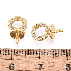 Латунные проложить прозрачные кубические циркониевые поручни KK-T077-28G