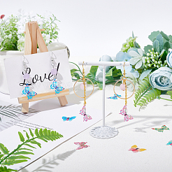 48 шт. подвески из латуни с двухцветной печатью&nbsp;KKC-CA0001-04