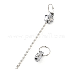 Железная планка для брелока с бусинами&nbsp;IFIN-F164-01A