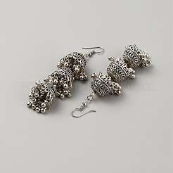 Glöckchen-Ohrhänger aus Legierung&nbsp;LS-EJEW-WH0017-95AS