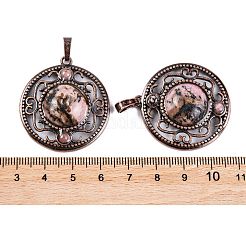 Природные подвески родонит&nbsp;G-Q158-03-11