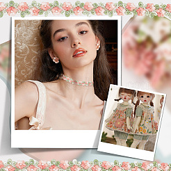 7.5 ярд цветочной полиэфирной кружевной ленты OCOR-AR0001-62A