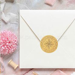 プラスチック製の粘着式金箔エンボスステッカー  メダル装飾ステッカー  スター  5x5cm&nbsp;DIY-WH0575-064