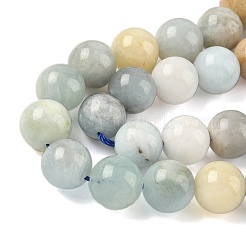 Природные Аквамарин бисер нитей G-D327-A01-10mm