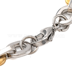 201 браслет из нержавеющей стали с овальными звеньями BJEW-B078-116GP