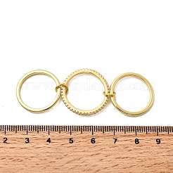 Латунные микро проложить пальцев кольца кубического циркония&nbsp;RJEW-P166-01B-G