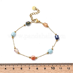 Браслеты-цепочки из стеклянных бусин&nbsp;BJEW-K237-23G