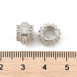 Ottone micro spianare perline europei zirconi&nbsp;KK-P297-01P-01