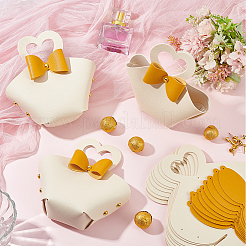 Складные сумки для свадебных конфет из искусственной кожи CON-WH0089-54A