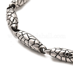 Bracelets à maillons ovales en acier inoxydable 304 à motif serpent&nbsp;BJEW-E094-10AS
