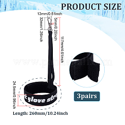 3 paio di cinturini da polso per guanti da sci in nylon&nbsp;AJEW-ME0004-05