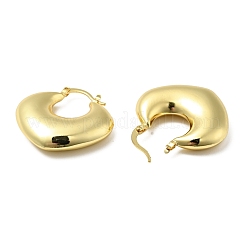 Orecchini a cerchio rombo twist in ottone grosso per le donne&nbsp;EJEW-A079-09G