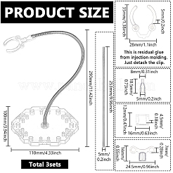 Пластиковые держатели для демонстрации фигурок из цинкового сплава с шестигранным основанием&nbsp;ODIS-WH0038-219A