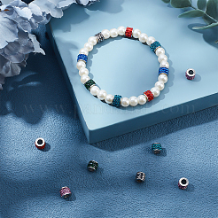 24 шт. 6-х цветные бусины из нержавеющей стали 304 STAS-UN0031-07