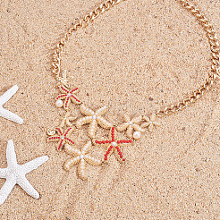 Сплав с нагрудниками заявление ожерелья NJEW-PH0001-06