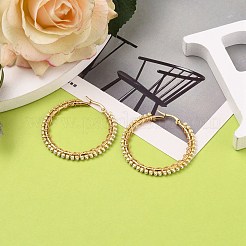 Серьги-кольца из нержавеющей стали 304 EJEW-JE04375