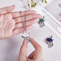 4шт 4 стиля натуральные подвески из драгоценных камней&nbsp;G-SZ0002-22