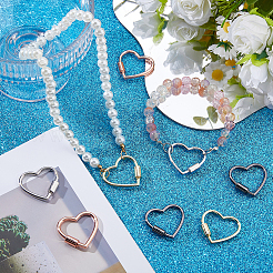 8 Stück 4 Farben Zinklegierung Schraubkarabiner Schloss Charms&nbsp;FIND-DC0008-29