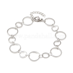 Bracelets à maillons en acier inoxydable 304 pour femmes&nbsp;BJEW-P373-03B-P