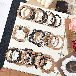 3 Set mit 6 Scrapbook-Papierblöcken im Vintage-Stil mit Ausschnitten und Spitze.&nbsp;DIY-CP0012-60