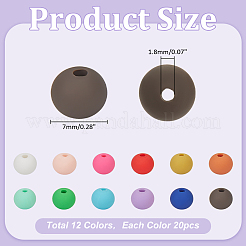 240 шт. 12-х цветные бусины из полимерной глины ручной работы&nbsp;CLAY-ME0001-05