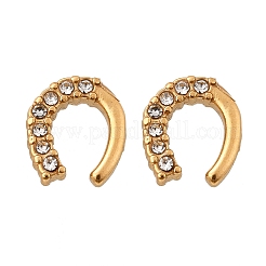 Серьги-гвоздики из нержавеющей стали 304 с прозрачным кубическим цирконием&nbsp;STAS-E502-02G-02