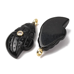 Geschnitzte Anhänger aus natürlichem Obsidian&nbsp;G-H357-05G-03