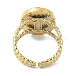 Ионное покрытие (ip) 304 нержавеющая сталь эмаль овальные манжеты пальцы кольца RJEW-L107-068G-01