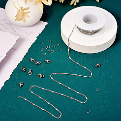 Набор для изготовления браслетов из ожерелий и цепочек Фигаро из нержавеющей стали 304 своими руками&nbsp;DIY-TA0009-99