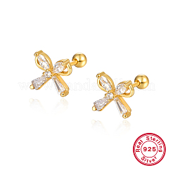 Boucles d'oreilles papillon en argent et zircon&nbsp;IY5354-1