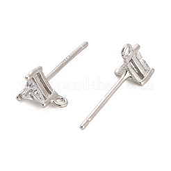 Rhodinierte Ohrstecker aus 925 Sterlingsilber&nbsp;STER-F058-01P-01
