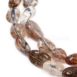 Нити бусин из рутилированного кварца из натурального черного золота&nbsp;LS-G-P497-01A-16