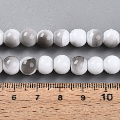 Выпечка окрашенные стеклянные бусины пряди DGLA-N013-8mm-01