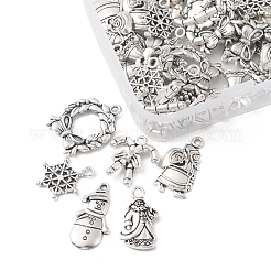 40шт 10 стиля рождественские тематические подвески из сплава FIND-FS0001-50