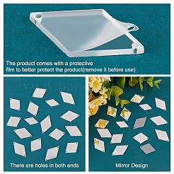 300 шт. 3 стиля ромбовидные акриловые зеркальные пришивные стразы DIY-PH0013-84