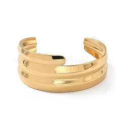 Ионное покрытие (ip) 304 нержавеющая сталь манжеты браслеты для женщин BJEW-Z078-19G